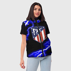Женский жилет Атлетико Мадрид молнии шторм, цвет: 3D-черный — фото 2