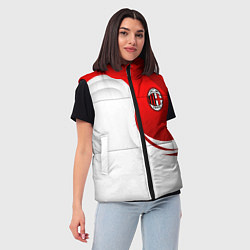 Женский жилет ФК Милан - белый и красный, цвет: 3D-черный — фото 2
