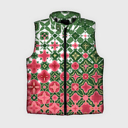 Женский жилет Розово-зеленая метаморфоза, цвет: 3D-черный