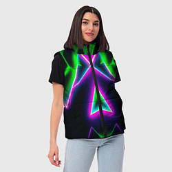 Женский жилет Multicolored colorful color, цвет: 3D-черный — фото 2