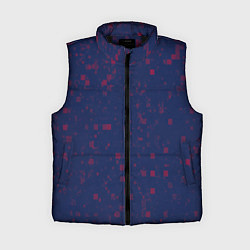 Женский жилет Color red squares, цвет: 3D-черный