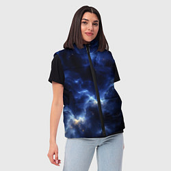 Женский жилет Грозовая абстракция чёрно-синий, цвет: 3D-черный — фото 2