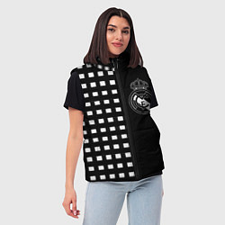 Женский жилет Real Madrid клетка, цвет: 3D-черный — фото 2