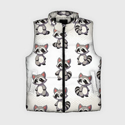 Женский жилет Много енотов, цвет: 3D-черный