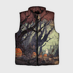 Женский жилет Призрачный лес, цвет: 3D-черный