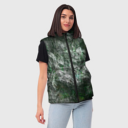 Женский жилет Абстракция - acid boom, цвет: 3D-черный — фото 2