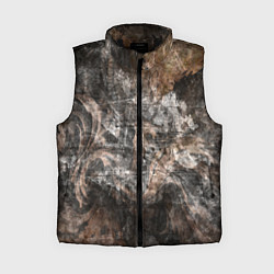 Женский жилет Абстракция - brown darkness, цвет: 3D-черный