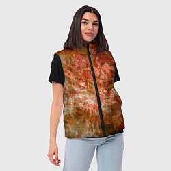 Женский жилет Абстракция - bright red, цвет: 3D-черный — фото 2