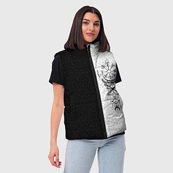 Женский жилет Вегвизир и став бессмертия в рунах, цвет: 3D-черный — фото 2