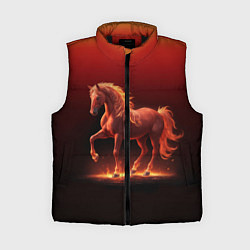 Женский жилет Узор с конем огнем