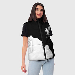 Женский жилет Ливерпуль краски разводы, цвет: 3D-черный — фото 2