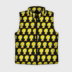 Женский жилет Лиза Симпсон: узор, цвет: 3D-светло-серый