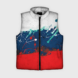 Женский жилет Триколор РФ, цвет: 3D-светло-серый