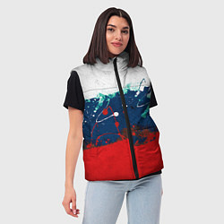 Женский жилет Триколор РФ, цвет: 3D-светло-серый — фото 2