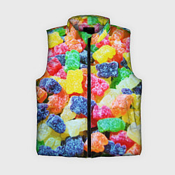Женский жилет Мармеладные мишки, цвет: 3D-светло-серый