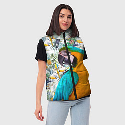 Женский жилет Летний попугай, цвет: 3D-красный — фото 2