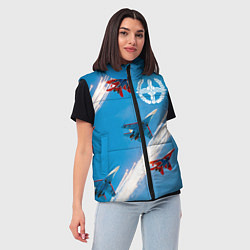 Женский жилет Самолеты ВВС, цвет: 3D-красный — фото 2