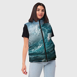 Женский жилет Волна, цвет: 3D-красный — фото 2