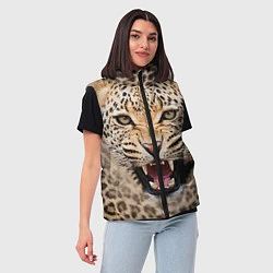 Женский жилет Взгляд леопарда, цвет: 3D-светло-серый — фото 2
