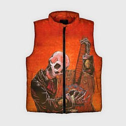Женский жилет Скелет с гитарой, цвет: 3D-красный
