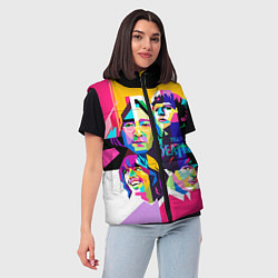Женский жилет The Beatles: Poly-art, цвет: 3D-светло-серый — фото 2