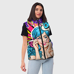 Женский жилет Pop art, цвет: 3D-черный — фото 2