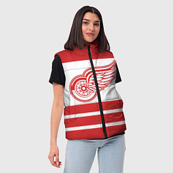 Женский жилет Detroit Red Wings, цвет: 3D-светло-серый — фото 2