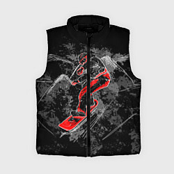 Женский жилет Сноубордист, цвет: 3D-черный