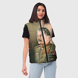 Женский жилет Иосиф Сталин, цвет: 3D-черный — фото 2