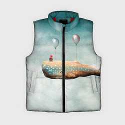 Женский жилет Летящий кит, цвет: 3D-красный