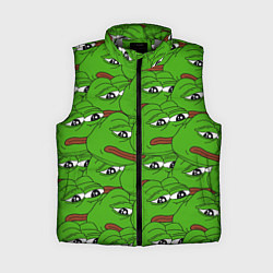 Женский жилет Sad frogs, цвет: 3D-светло-серый
