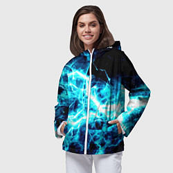 Ветровка с капюшоном женская Energy, цвет: 3D-белый — фото 2