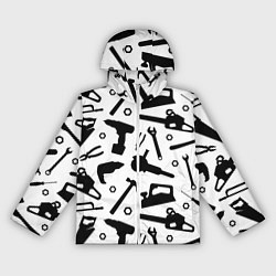 Ветровка с капюшоном женская Строитель 7, цвет: 3D-белый