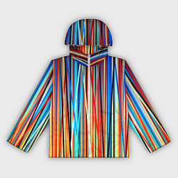 Ветровка с капюшоном женская Colored stripes, цвет: 3D-белый