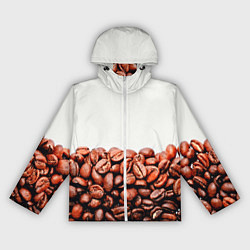 Ветровка с капюшоном женская Coffee, цвет: 3D-белый