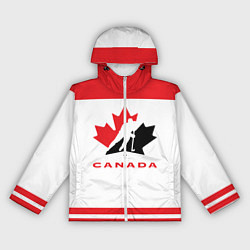 Ветровка с капюшоном женская Canada Team, цвет: 3D-белый