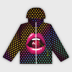 Ветровка с капюшоном женская Pop art, цвет: 3D-белый