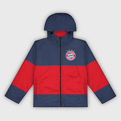 Ветровка с капюшоном женская Bayern Munchen - Red-Blue FCB 2022 NEW, цвет: 3D-черный