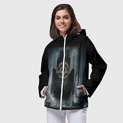 Ветровка с капюшоном женская HIM: Devil Castle, цвет: 3D-белый — фото 2