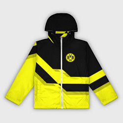 Ветровка с капюшоном женская BVB FC: Yellow style, цвет: 3D-белый