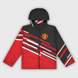 Ветровка с капюшоном женская Man UTD FC: Sport Line 2018, цвет: 3D-черный