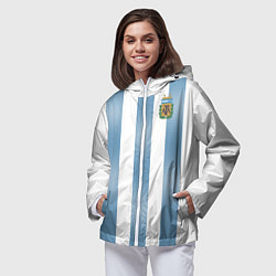 Ветровка с капюшоном женская Сборная Аргентины: ЧМ-2018, цвет: 3D-белый — фото 2