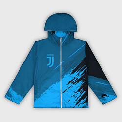 Ветровка с капюшоном женская FC Juventus: Blue Original, цвет: 3D-белый