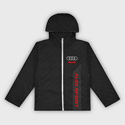 Ветровка с капюшоном женская Audi: Sport Line, цвет: 3D-белый