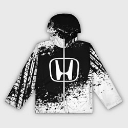 Ветровка с капюшоном женская Honda: Black Spray, цвет: 3D-белый