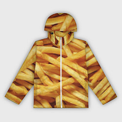 Ветровка с капюшоном женская Картофель фри, цвет: 3D-белый