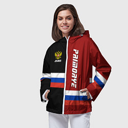 Ветровка с капюшоном женская Primorye, Russia, цвет: 3D-белый — фото 2