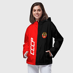 Ветровка с капюшоном женская СССР: Red Collection, цвет: 3D-черный — фото 2