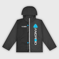 Ветровка с капюшоном женская RK800 Android, цвет: 3D-белый