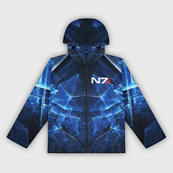 Ветровка с капюшоном женская Mass Effect: Blue Armor N7, цвет: 3D-черный